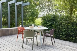 WOOOD Esszimmerstuhl »Bent Polypropylen stapelbar für In- und Outdoor, H 75 x B 57 x T 56 cm« () (Set, 2 St) Tragkraft 150 kg, fertig montiert, wasserabweisendes