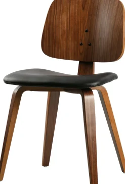 WOOOD Esszimmerstuhl »Classic mit Kunstleder-Bezug, B 48 x T 50 x H 81 cm« () Walnussfurnier-Gestell, Tragkraft 130 kg, Pfleiglicht
