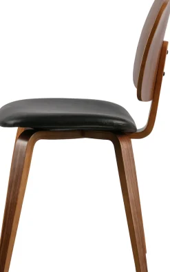 WOOOD Esszimmerstuhl »Classic mit Kunstleder-Bezug, B 48 x T 50 x H 81 cm« () Walnussfurnier-Gestell, Tragkraft 130 kg, Pfleiglicht