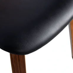 WOOOD Esszimmerstuhl »Classic mit Kunstleder-Bezug, B 48 x T 50 x H 81 cm« () Walnussfurnier-Gestell, Tragkraft 130 kg, Pfleiglicht