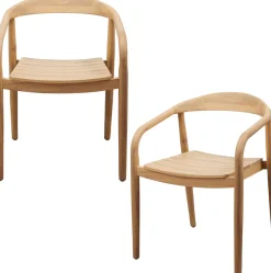 WOOOD Esszimmerstuhl »Cras aus Eschenfurnier mit gebogener Rückenlehne H 75 cm« (Set) 2 Stk.(Set, 2 St), fertig montiert, natürliche Holzoptik