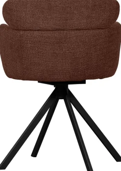WOOOD Esszimmerstuhl »Fenne aus Kunstleder mit Drehgestell aus Metall H 80 x B 58 cm« (Set) 2 Stk.Polterstuhl mit Drehfuß, gewebtem Stoff, Höhe 80 cm