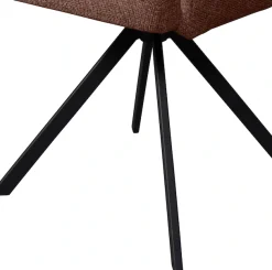 WOOOD Esszimmerstuhl »Fenne aus Kunstleder mit Drehgestell aus Metall H 80 x B 58 cm« (Set) 2 Stk.Polterstuhl mit Drehfuß, gewebtem Stoff, Höhe 80 cm