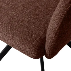 WOOOD Esszimmerstuhl »Fenne aus Kunstleder mit Drehgestell aus Metall H 80 x B 58 cm« (Set) 2 Stk.Polterstuhl mit Drehfuß, gewebtem Stoff, Höhe 80 cm