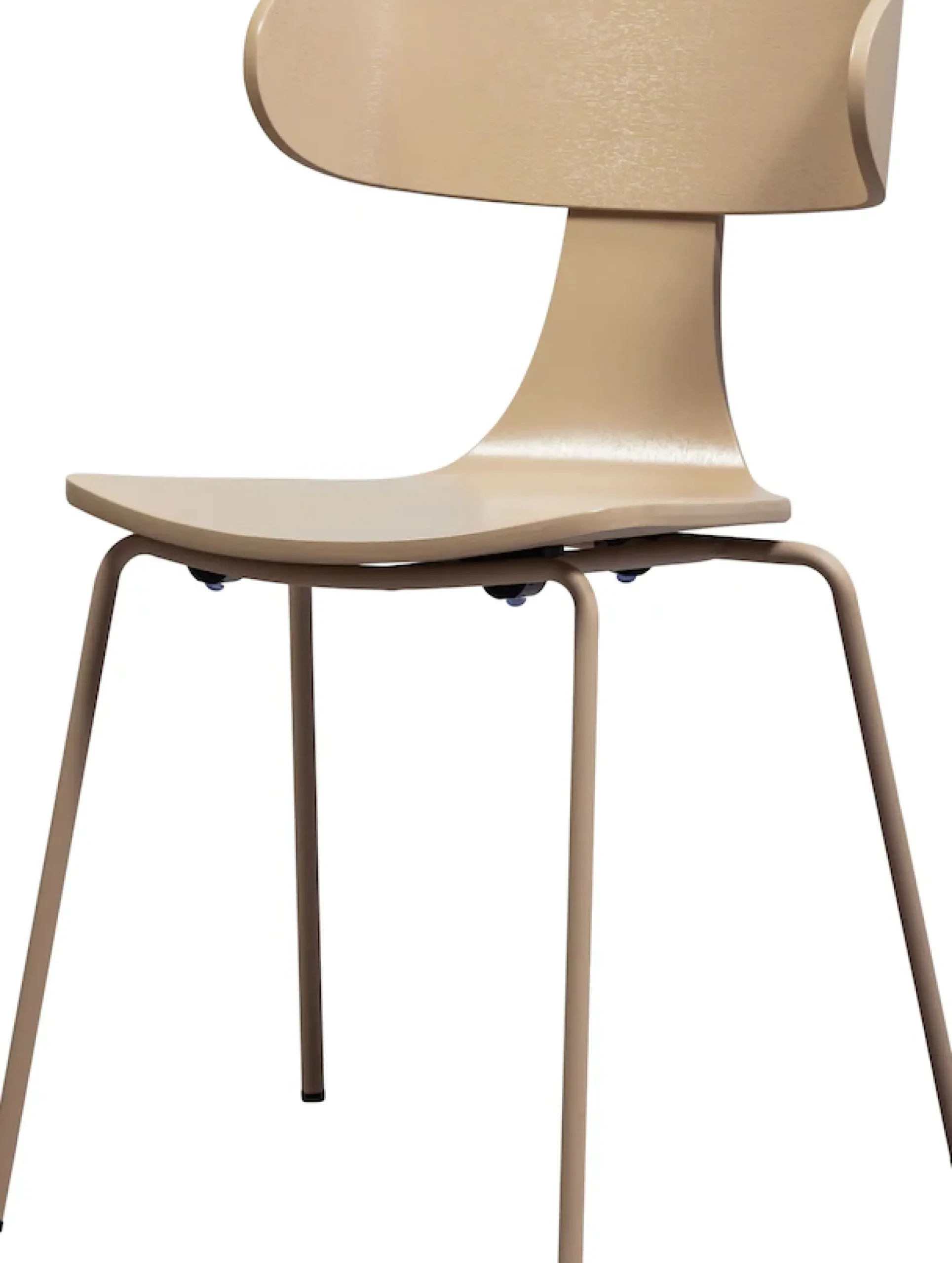 WOOOD Esszimmerstuhl »Form stapelbar und Eschenfurnier B 50 x T 52 x H 77,5 cm« (Set) 2 Stk.Tragkraft 120 kg, Sichtbare Maserung, schlanke Stahlgestell