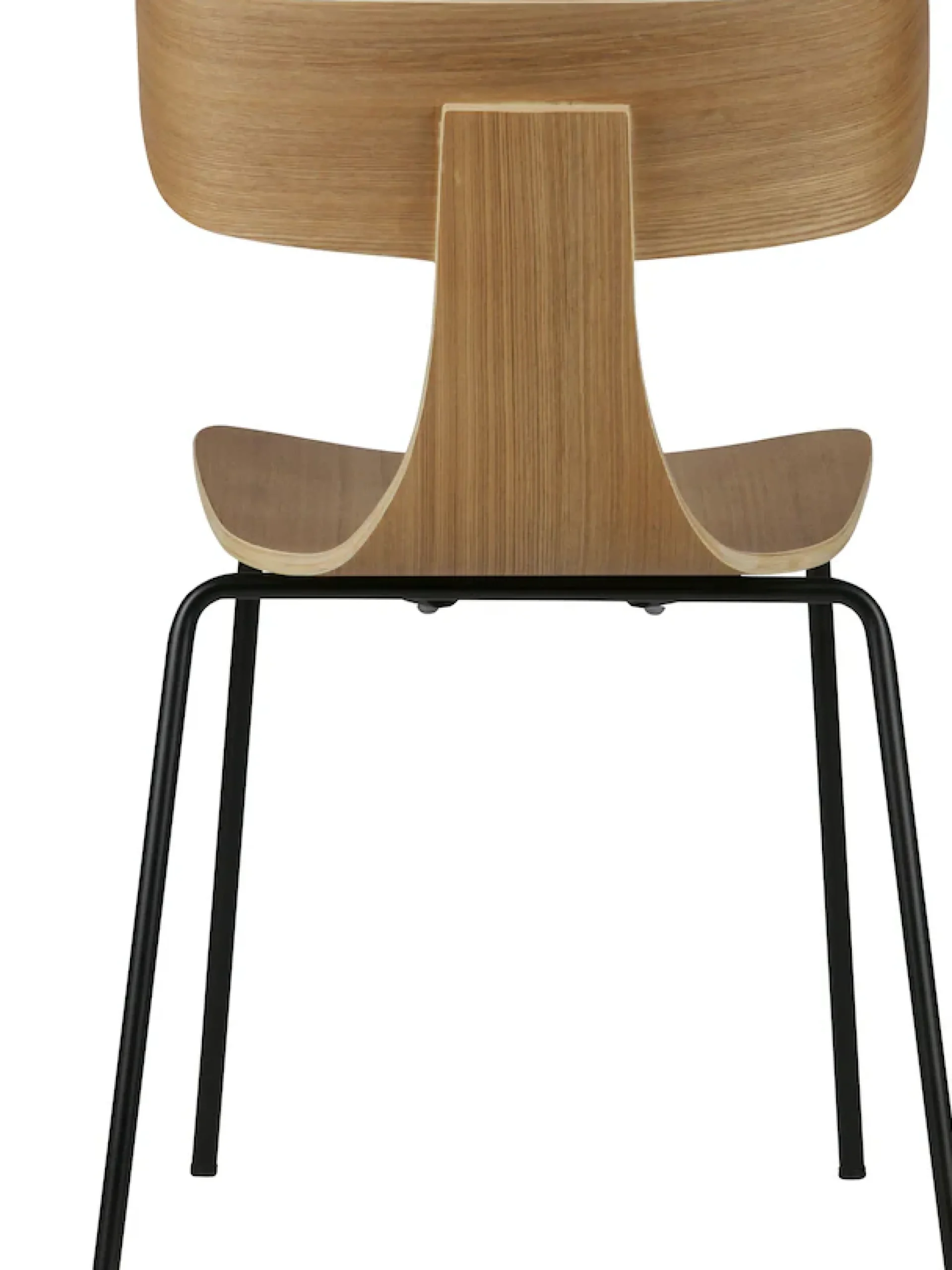 WOOOD Esszimmerstuhl »Form stapelbar und Eschenfurnier B 50 x T 52 x H 77,5 cm« (Set) 2 Stk.Tragkraft 120 kg, Sichtbare Maserung, schlanke Stahlgestell