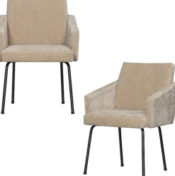 WOOOD Esszimmerstuhl »Mount mit Textur Chenille bezug en Metallgestell B 61 x T 65 x H 82 cm« (Set) 2 Stk.Maximale Verschleißfestigkeit, mit mattem Glanz, Tragkraft 100 kg