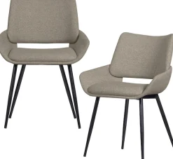 WOOOD Esszimmerstuhl »Parade mit konischen Metallbeinen und Melange-Bezug B58 x T55 x H83 cm« (Set) 2 Stk.Sehr hohe Verschleißfestigkeit, schalenförmige, Tragkraft 150 kg