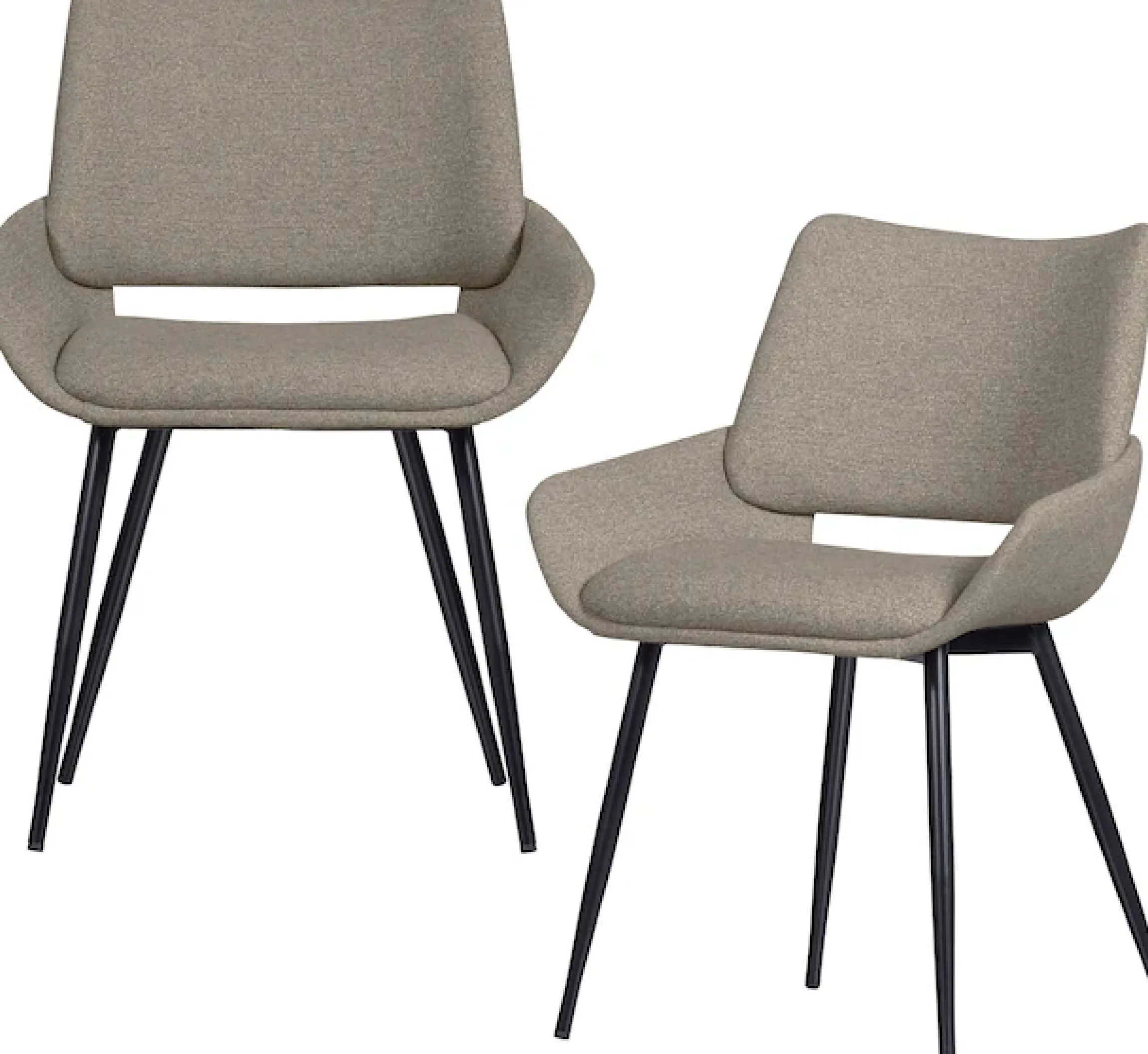 WOOOD Esszimmerstuhl »Parade mit konischen Metallbeinen und Melange-Bezug B58 x T55 x H83 cm« (Set) 2 Stk.Sehr hohe Verschleißfestigkeit, schalenförmige, Tragkraft 150 kg