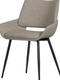 WOOOD Esszimmerstuhl »Parade mit konischen Metallbeinen und Melange-Bezug B58 x T55 x H83 cm« (Set) 2 Stk.Sehr hohe Verschleißfestigkeit, schalenförmige, Tragkraft 150 kg