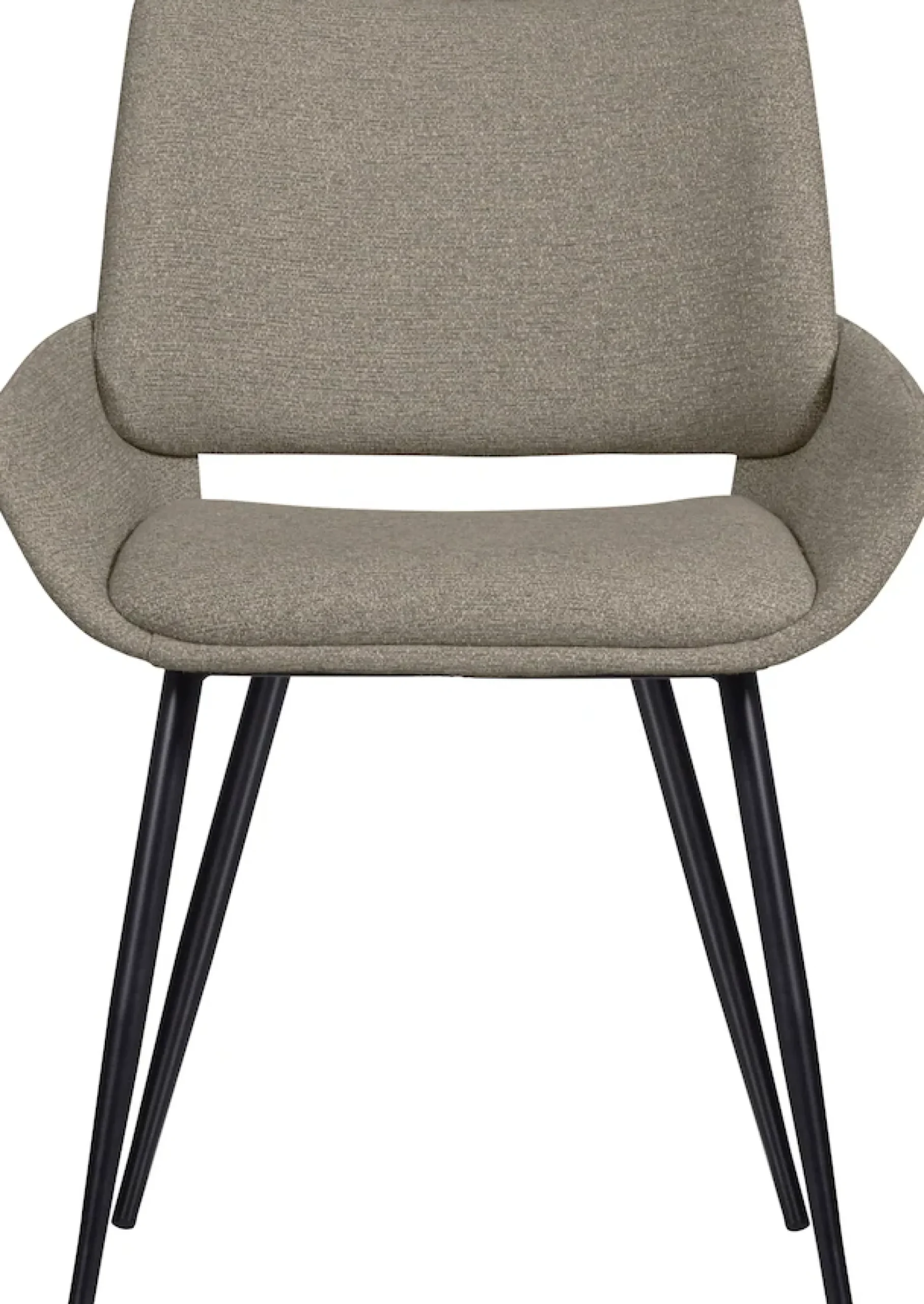 WOOOD Esszimmerstuhl »Parade mit konischen Metallbeinen und Melange-Bezug B58 x T55 x H83 cm« (Set) 2 Stk.Sehr hohe Verschleißfestigkeit, schalenförmige, Tragkraft 150 kg