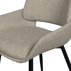 WOOOD Esszimmerstuhl »Parade mit konischen Metallbeinen und Melange-Bezug B58 x T55 x H83 cm« (Set) 2 Stk.Sehr hohe Verschleißfestigkeit, schalenförmige, Tragkraft 150 kg