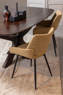 WOOOD Esszimmerstuhl »Parade mit Melange-Bezug und konischen Metallbeinen B58 x T55 x H83 cm« (Set) 2 Stk.Sehr hohe Verschleißfestigkeit, schalenförmige, Tragkraft 150 kg