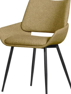 WOOOD Esszimmerstuhl »Parade mit Melange-Bezug und konischen Metallbeinen B58 x T55 x H83 cm« (Set) 2 Stk.Sehr hohe Verschleißfestigkeit, schalenförmige, Tragkraft 150 kg