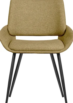 WOOOD Esszimmerstuhl »Parade mit Melange-Bezug und konischen Metallbeinen B58 x T55 x H83 cm« (Set) 2 Stk.Sehr hohe Verschleißfestigkeit, schalenförmige, Tragkraft 150 kg