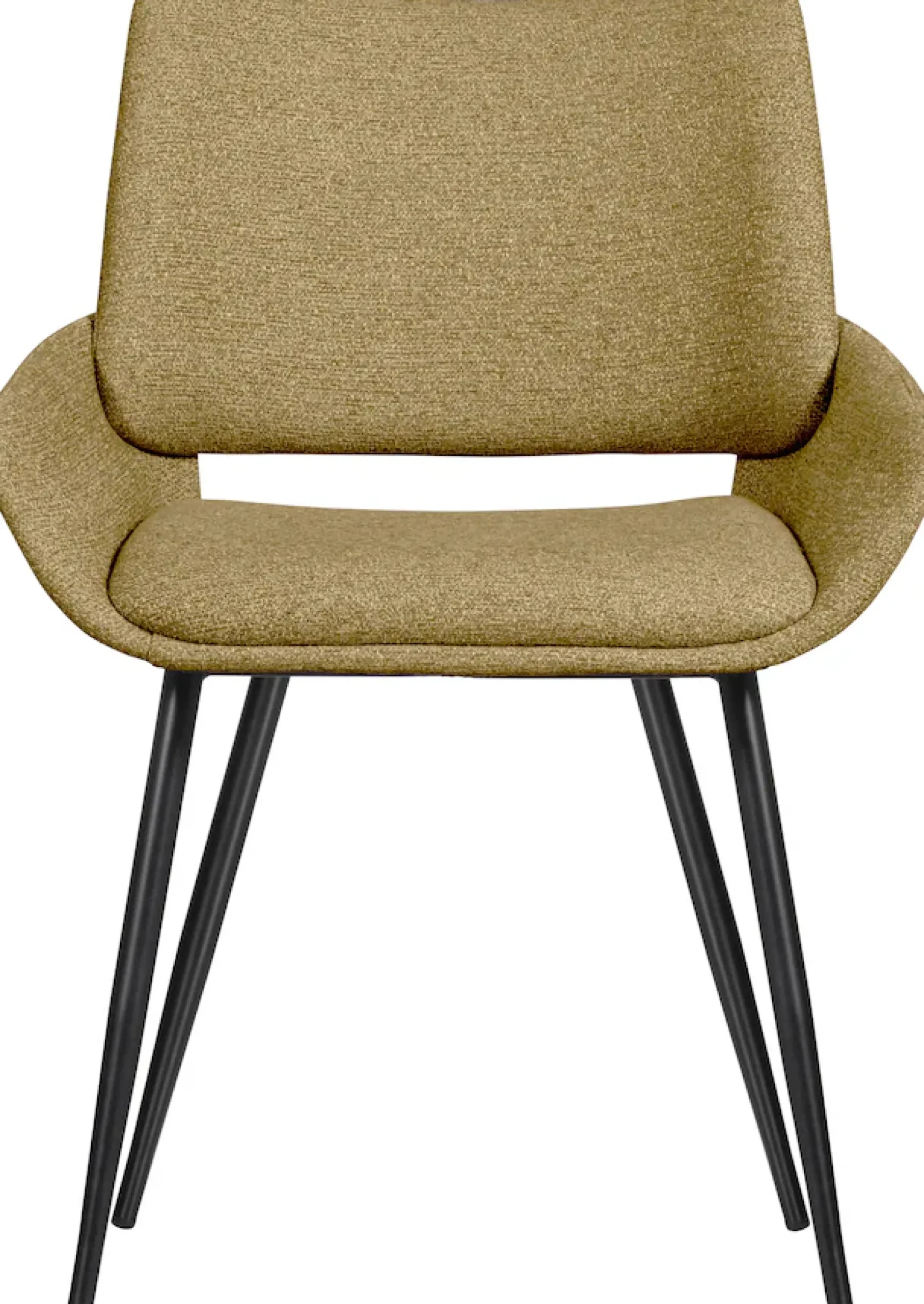 WOOOD Esszimmerstuhl »Parade mit Melange-Bezug und konischen Metallbeinen B58 x T55 x H83 cm« (Set) 2 Stk.Sehr hohe Verschleißfestigkeit, schalenförmige, Tragkraft 150 kg
