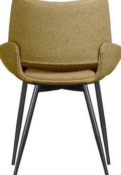 WOOOD Esszimmerstuhl »Parade mit Melange-Bezug und konischen Metallbeinen B58 x T55 x H83 cm« (Set) 2 Stk.Sehr hohe Verschleißfestigkeit, schalenförmige, Tragkraft 150 kg