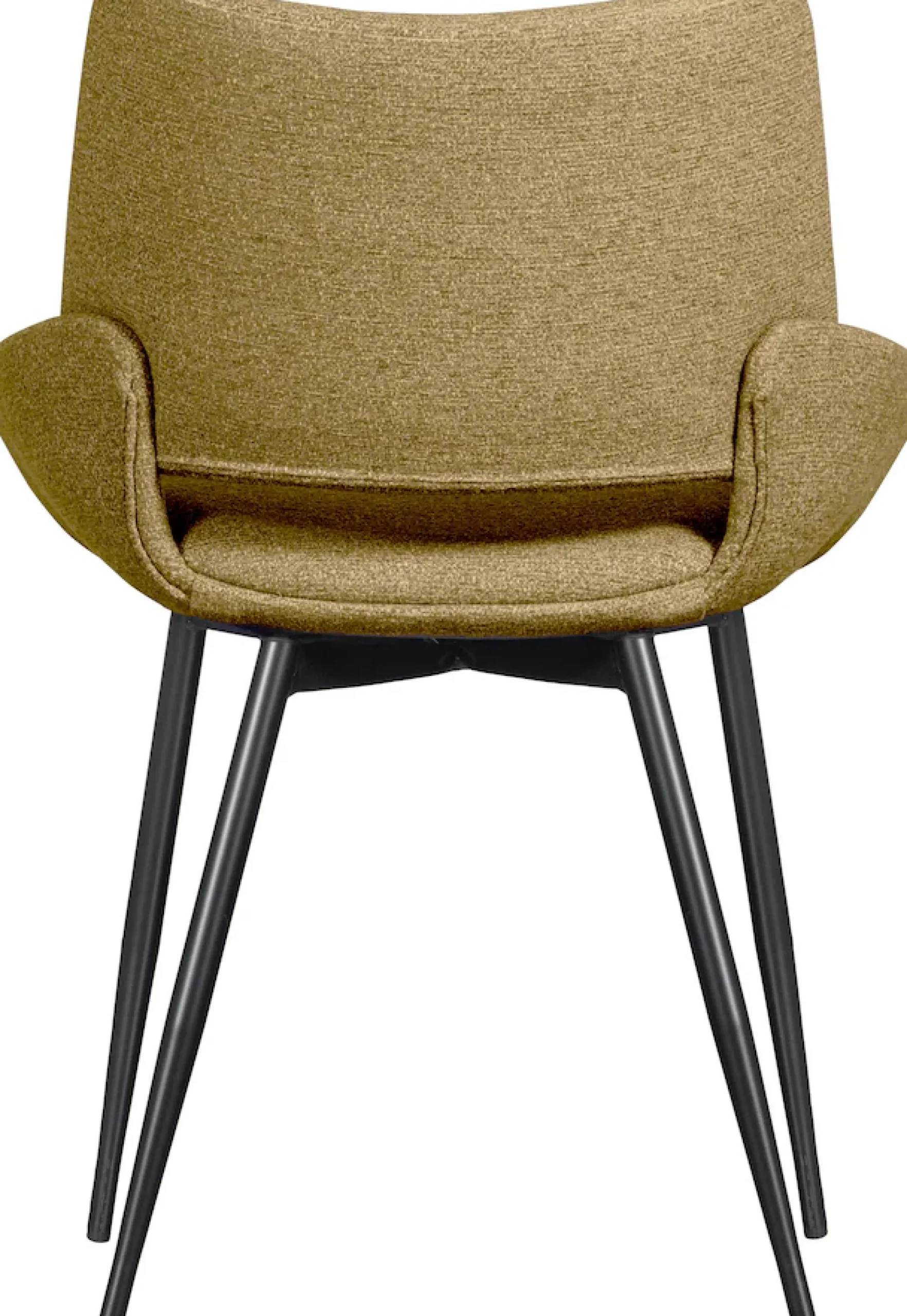 WOOOD Esszimmerstuhl »Parade mit Melange-Bezug und konischen Metallbeinen B58 x T55 x H83 cm« (Set) 2 Stk.Sehr hohe Verschleißfestigkeit, schalenförmige, Tragkraft 150 kg
