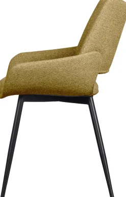 WOOOD Esszimmerstuhl »Parade mit Melange-Bezug und konischen Metallbeinen B58 x T55 x H83 cm« (Set) 2 Stk.Sehr hohe Verschleißfestigkeit, schalenförmige, Tragkraft 150 kg