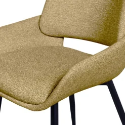 WOOOD Esszimmerstuhl »Parade mit Melange-Bezug und konischen Metallbeinen B58 x T55 x H83 cm« (Set) 2 Stk.Sehr hohe Verschleißfestigkeit, schalenförmige, Tragkraft 150 kg