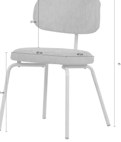 WOOOD Esszimmerstuhl »Travis Webstoff mit schlankem Metallgestell, H 75 x B 48 x T 53 cm« () (Set, 2 St)Tragkraft 120 kg, Geringe Verschleißfestigkeit pfleigleicht