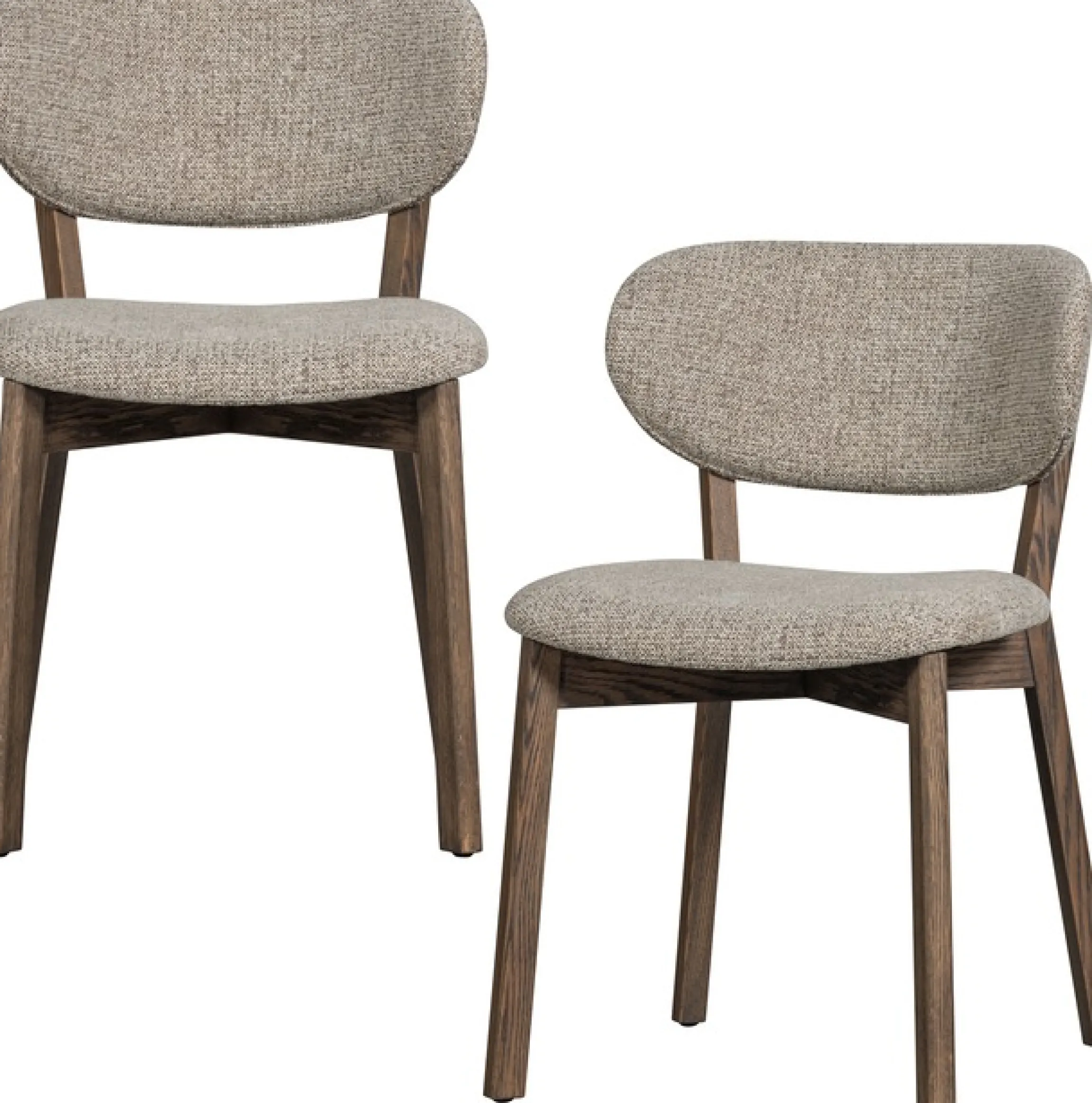 WOOOD Esszimmerstuhl »Udar mit Melange-Gewebe More und Eichengestell H 82 cm« (Set) 2 Stk.(Set, 2 St), strapazierfähiger Stoff, moderne Gestaltung