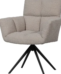 WOOOD Esszimmerstuhl »Vinny Bouclé-Bezug mit Drehmechanismus H 89 x B 70 x T 61 cm« () Tragkraft 100 kg, Polyurethanschaum-Polsterung, Metallgestell