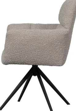 WOOOD Esszimmerstuhl »Vinny Bouclé-Bezug mit Drehmechanismus H 89 x B 70 x T 61 cm« () Tragkraft 100 kg, Polyurethanschaum-Polsterung, Metallgestell