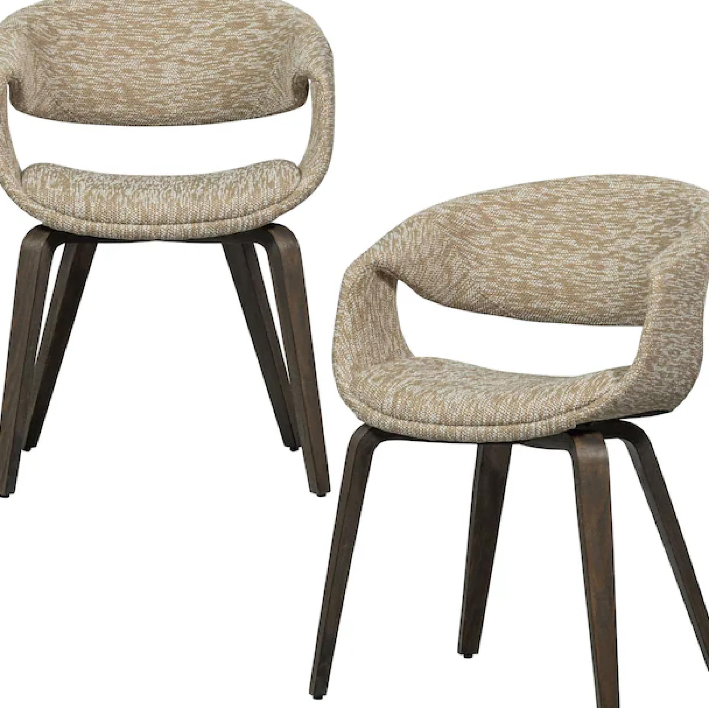 WOOOD Esszimmerstuhl »Yossi mit Gewebtem Bezug und Holzgestell B57 x T57 x H78 cm (2er-Set)« (Set) 2 Stk.Tragkraft 136 kg, maximale Verschleißfestigkeit, Pfleiglicht