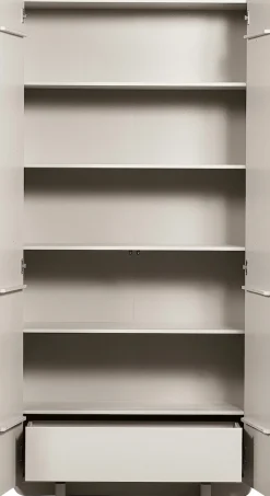 WOOOD Garderobenschrank »Basu Mehrzweckschrank Vitrine« viel Stauraum 2 Türen, H 210 cm x B 101 cm