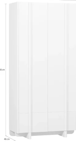 WOOOD Garderobenschrank »Basu Mehrzweckschrank Vitrine« viel Stauraum 2 Türen, H 210 cm x B 101 cm