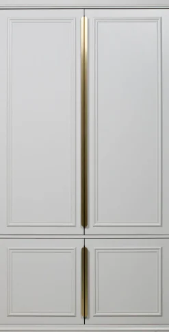 WOOOD Garderobenschrank »OrganizeFSC®-Kiefernholz mit Zierleisten-Türen und Metallgriffen« H 215 x B 110 x T 62 cm, Wandbefestigung empfohlen, pfleigleicht