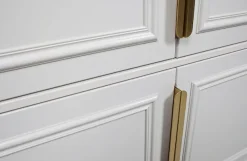 WOOOD Garderobenschrank »OrganizeFSC®-Kiefernholz mit Zierleisten-Türen und Metallgriffen« H 215 x B 110 x T 62 cm, Wandbefestigung empfohlen, pfleigleicht