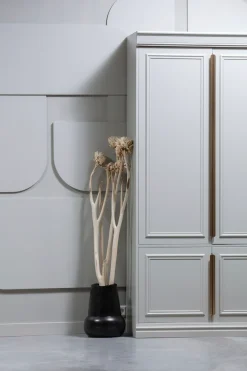 WOOOD Garderobenschrank »OrganizeFSC®-Kiefernholz mit Zierleisten-Türen und Metallgriffen« H 215 x B 110 x T 62 cm, Wandbefestigung empfohlen, pfleigleicht