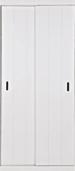 WOOOD Garderobenschrank »Row FSC®-Kiefernholz gebürstet mit Schiebetüren H 195 x B 85 x T 44 cm« Tragkraft 15 kg pro Boden, nebeneinander kombinierbar, pfleigleicht