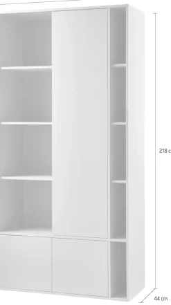 WOOOD Garderobenschrank »Settle Down FSC®-Kiefernholz Druckmechanismus H 218 x B 108 x T 44 cm« Beidseitig montierbar, Wandbefestigung empfohlen, HDF-Rückwand