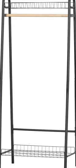 WOOOD Garderobenständer »Jovi Metall und Holzkleiderstange B 70 x T 41 x H 167 cm« Tragkraft 10 kg, Pfleiglicht, einfach zu montieren