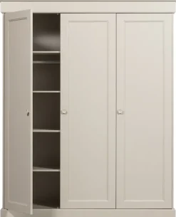 WOOOD Kleiderschrank »Olivia FSC®-Kiefernholz mit Hängebereich, H 212 x B 171 x T 63 cm« Tragkraft 10 kg pro Boden, Einlegeboden-Optionspakete erhältlich