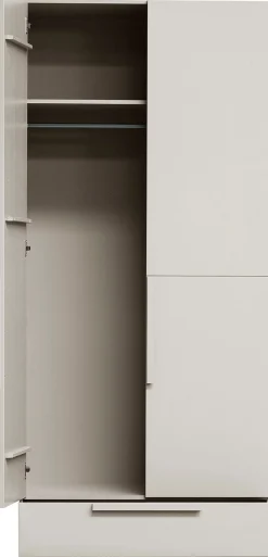 WOOOD Kleiderschrank »Pure FSC®-Kiefernholz lackiert mit Soft-Close und Kleiderstange« H 215 x B 95 x T 60 cm, Tragkraft 10 kg pro Boden, pfleigleicht
