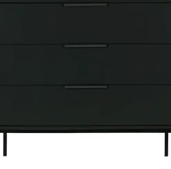 WOOOD Kommode »Adam FSC®-Kiefernholz gebürstet mit Metallgriffen, H93 x B94 x T52 cm« Tragkraft 15 kg pro Auszug, Metallgestell, einfach zu montierbar