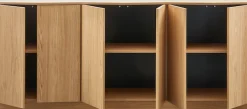 WOOOD Kommode Sideboard aus Eichenfurnier mit zeitlosem Design und Maserung