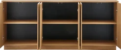 WOOOD Kommode Sideboard aus Eichenfurnier mit zeitlosem Design und Maserung