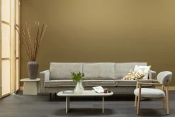 WOOOD Loungesessel »Udar mit Eichenholzgestell und More-Melange-Bezug, B68 x T75 x H76 cm« Sehr hohe Verschleißfestigkeit, Armlehnen integriert, Tragkraft 120 kg