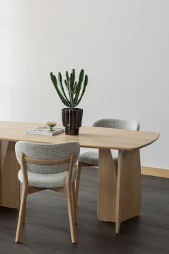 WOOOD Loungesessel »Udar mit Eichenholzgestell und More-Melange-Bezug, B68 x T75 x H76 cm« Sehr hohe Verschleißfestigkeit, Armlehnen integriert, Tragkraft 120 kg