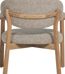 WOOOD Loungesessel »Udar mit Eichenholzgestell und More-Melange-Bezug, B68 x T75 x H76 cm« Sehr hohe Verschleißfestigkeit, Armlehnen integriert, Tragkraft 120 kg