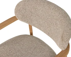 WOOOD Loungesessel »Udar mit Eichenholzgestell und More-Melange-Bezug, B68 x T75 x H76 cm« Sehr hohe Verschleißfestigkeit, Armlehnen integriert, Tragkraft 120 kg
