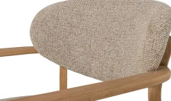 WOOOD Loungesessel »Udar mit Eichenholzgestell und More-Melange-Bezug, B68 x T75 x H76 cm« Sehr hohe Verschleißfestigkeit, Armlehnen integriert, Tragkraft 120 kg