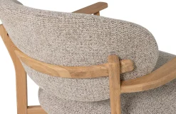 WOOOD Loungesessel »Udar mit Eichenholzgestell und More-Melange-Bezug, B68 x T75 x H76 cm« Sehr hohe Verschleißfestigkeit, Armlehnen integriert, Tragkraft 120 kg