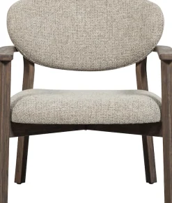 WOOOD Loungesessel »Udar mit More-Melange-Bezug und Eichenholzgestell, B68 x T75 x H76 cm« Sehr hohe Verschleißfestigkeit, Tragkraft 120 kg, mittlere Sitzhöhe