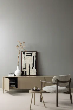 WOOOD Loungesessel »Udar mit More-Melange-Bezug und Eichenholzgestell, B68 x T75 x H76 cm« Sehr hohe Verschleißfestigkeit, Tragkraft 120 kg, mittlere Sitzhöhe